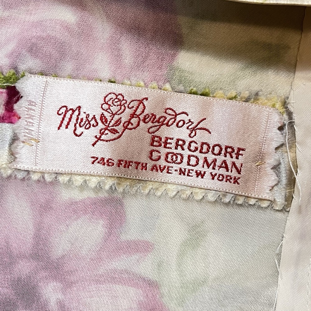 VTG Bergdorf Goodman Miss Bergdorf Floral Midi Skirt Romantic Cottagecore Rare - Picture 11 of 12